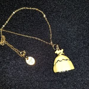 Disney Belle Charm Necklace Beauty and the Beast Ballgown Figural BATB Musical